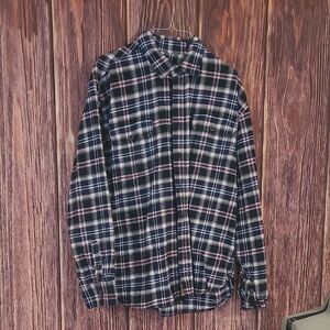 Jachs Navy and Red Plaid Shirt